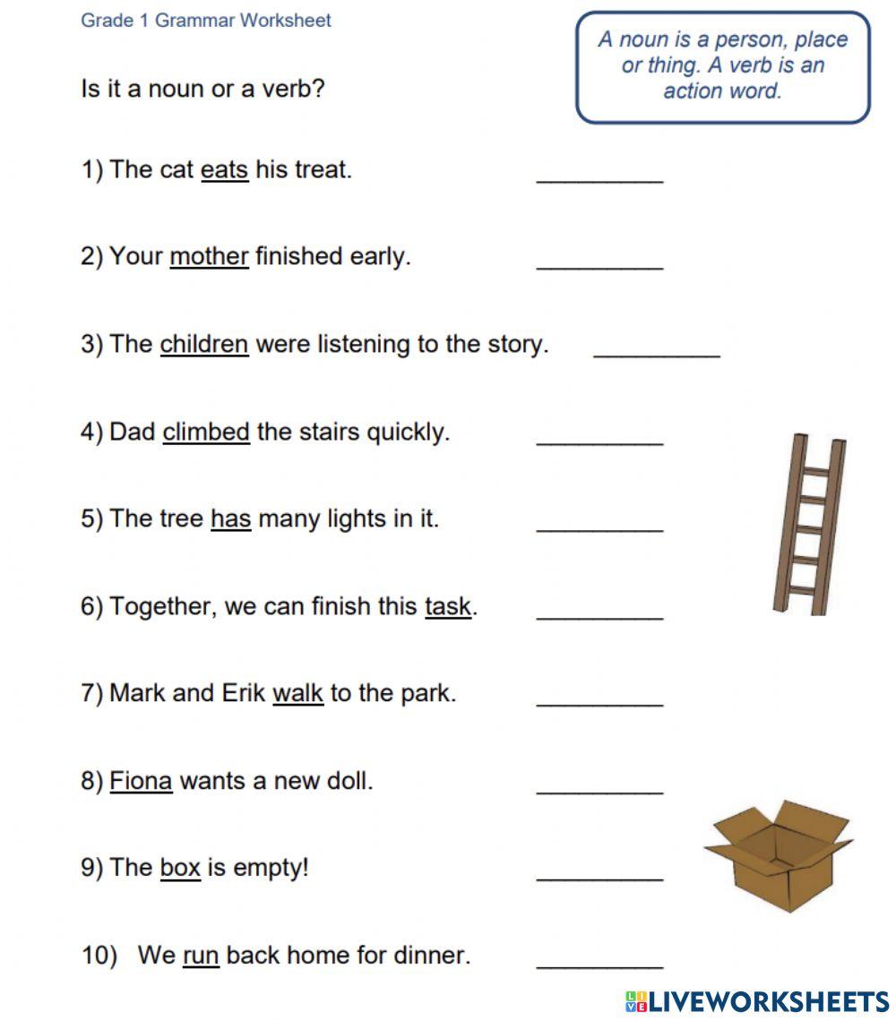 Noun Verb Worksheet: Master Grammar with Fun Exercises