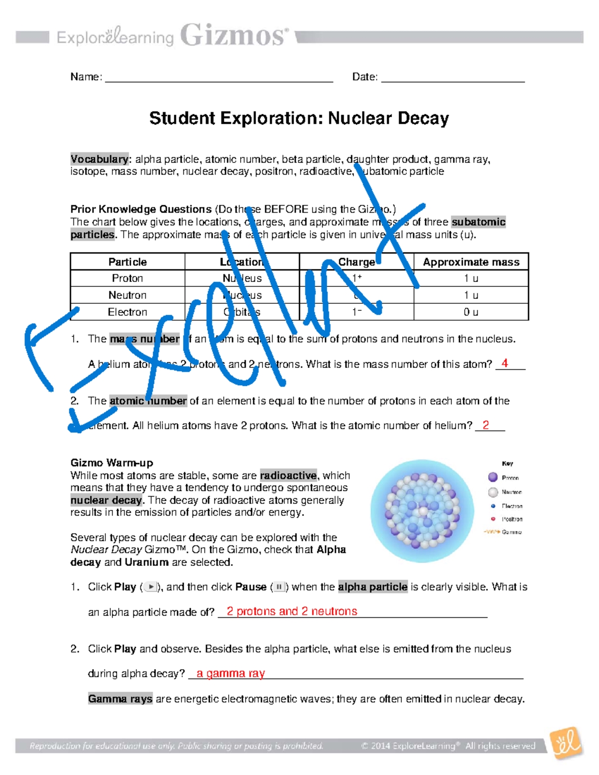 Nuclear Chemistry Worksheet: Exploring Radioactive Reactions