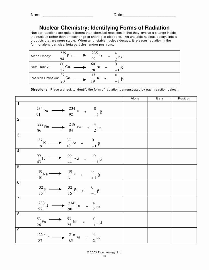 7 Ways to Master Nuclear Decay Worksheet Answers