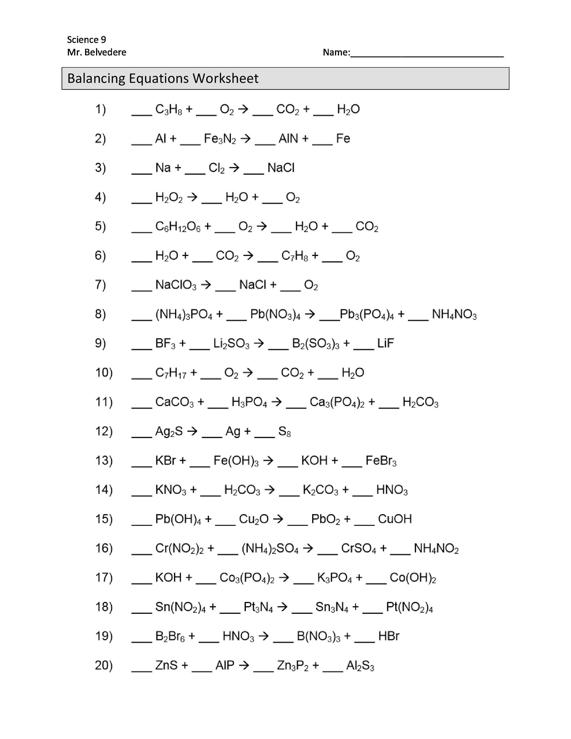 Nuclear Equations Worksheet Pdf