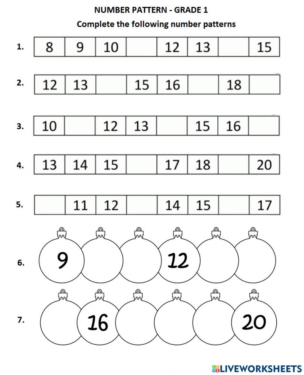 5 Ways to Master Number Pattern Worksheets