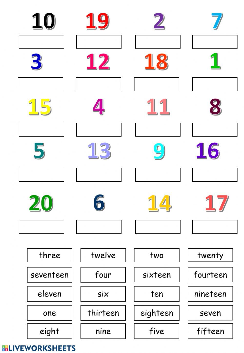 Number Words Worksheet 1 100 Pdf