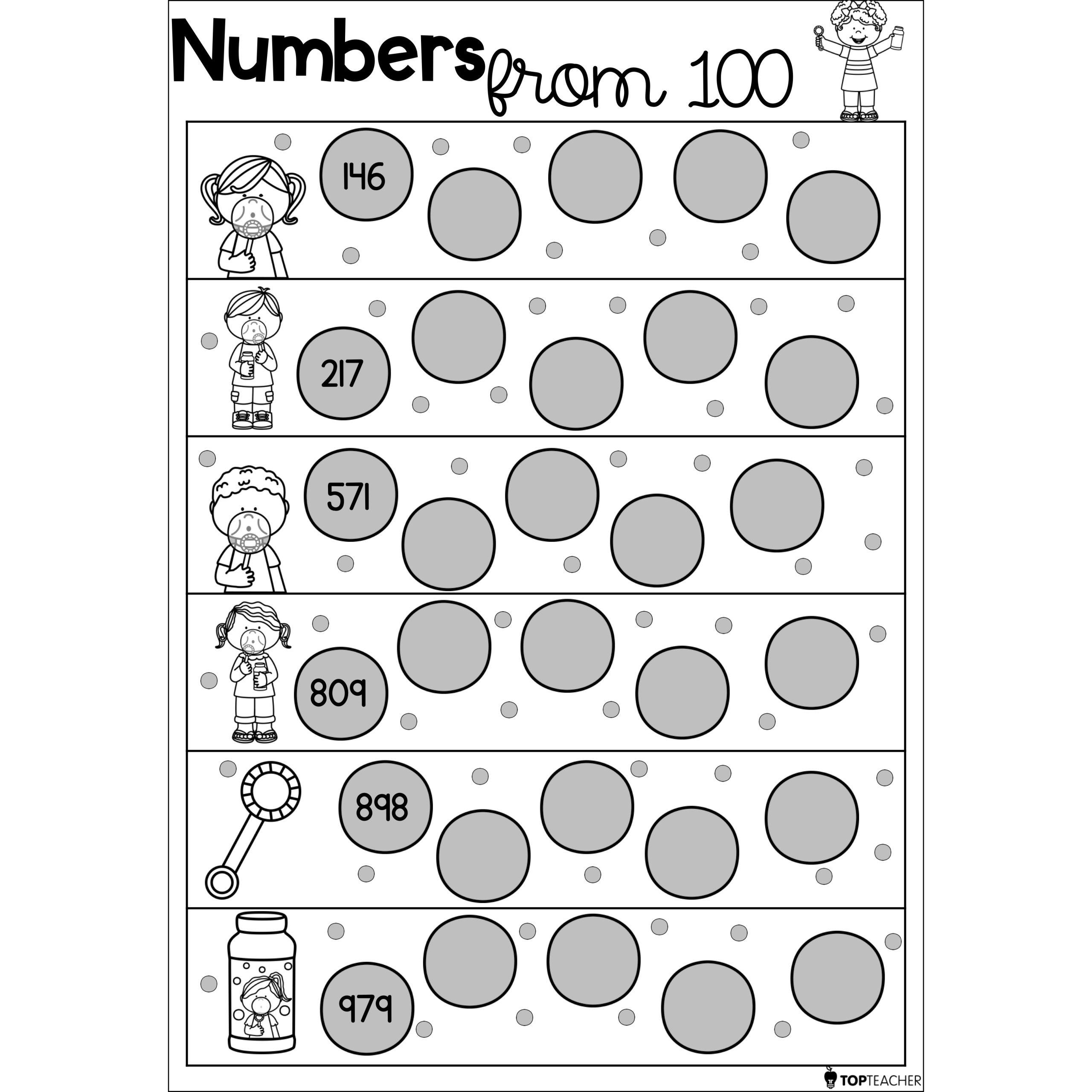 Fun Numbers 1-100 Worksheets for Kids