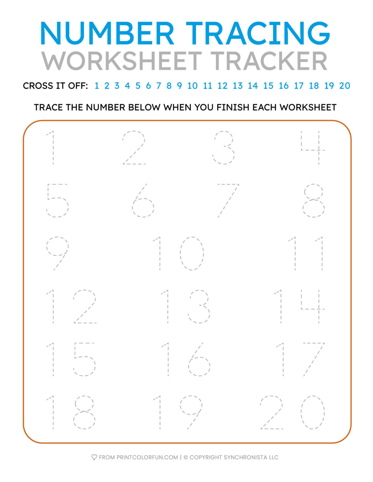 Fun Learning with Numbers 1-20 Worksheets