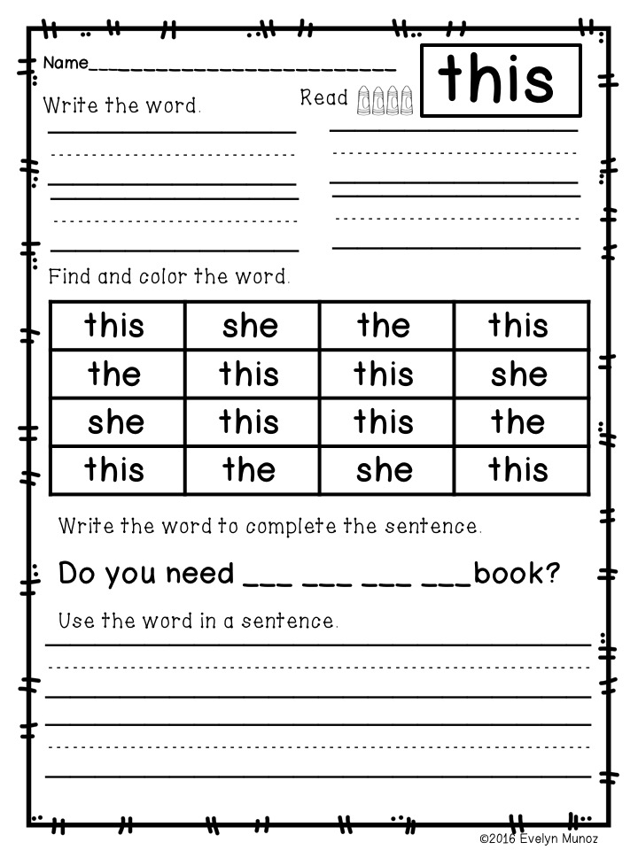 One Activity You Can Do To Make Your Sight Word Practice Fun In The