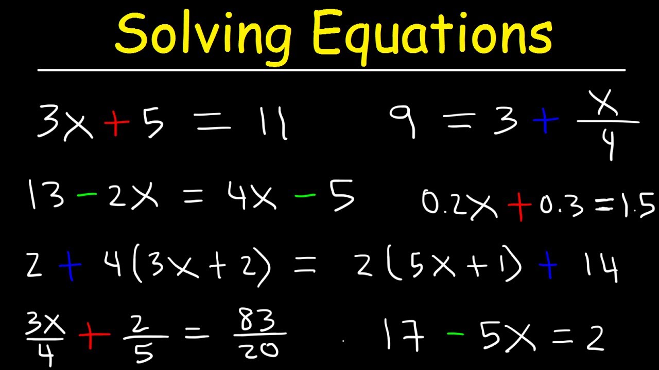 6 Ways to Solve One and Two Step Equations