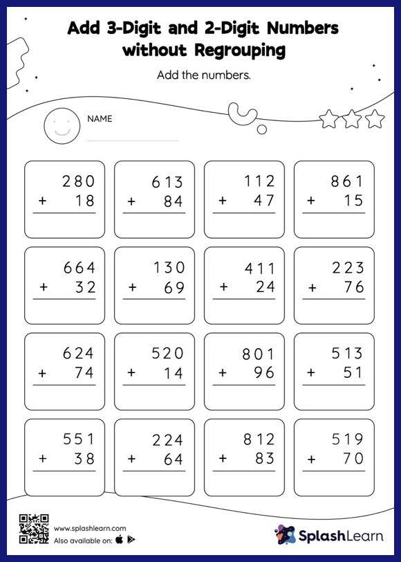 One Digit Addition Worksheet for Kids and Beginners