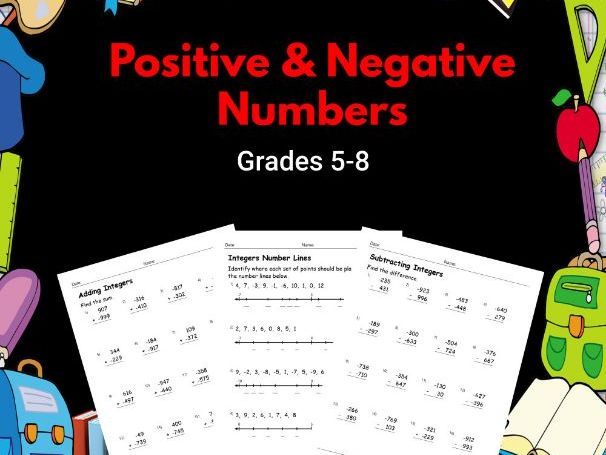 Ordering Integers Comparing Integers Adding And Subtracting Integers