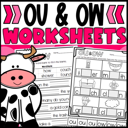 Ou Ow Worksheets for Phonics Practice