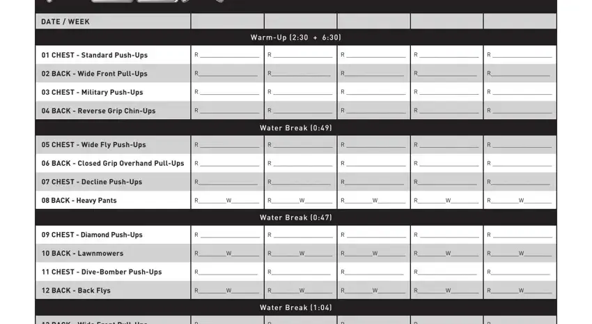 P90x Worksheets Legs And Back