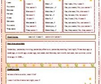 Mastering Past Simple of Be: A Grammar Worksheet Guide