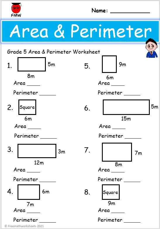 Perimeter Worksheet Grade 3