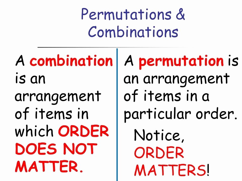 Permutations and Combinations Worksheet Answers Guide