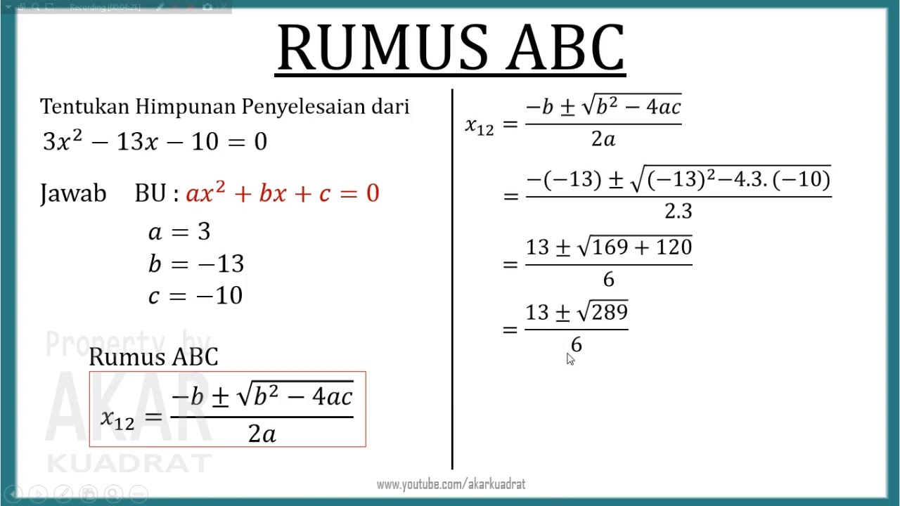 Persamaan Kuadrat