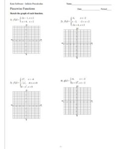 Piecewise Functions Worksheet Pdf