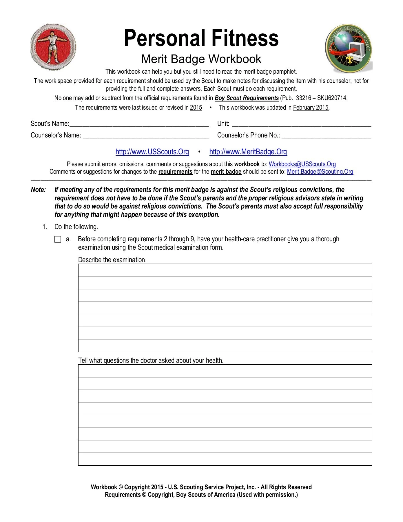 Pioneering Merit Badge Worksheet and Requirements Guide