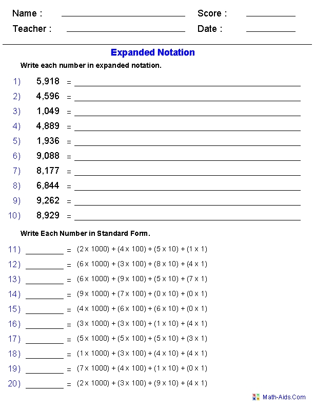 4th Grade Place Value Worksheets Made Easy