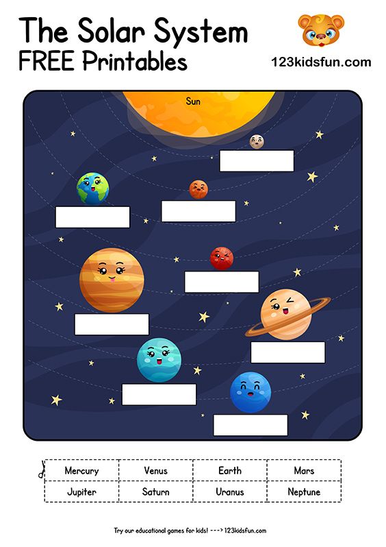 5 Fun Planets Worksheets for Kindergarten