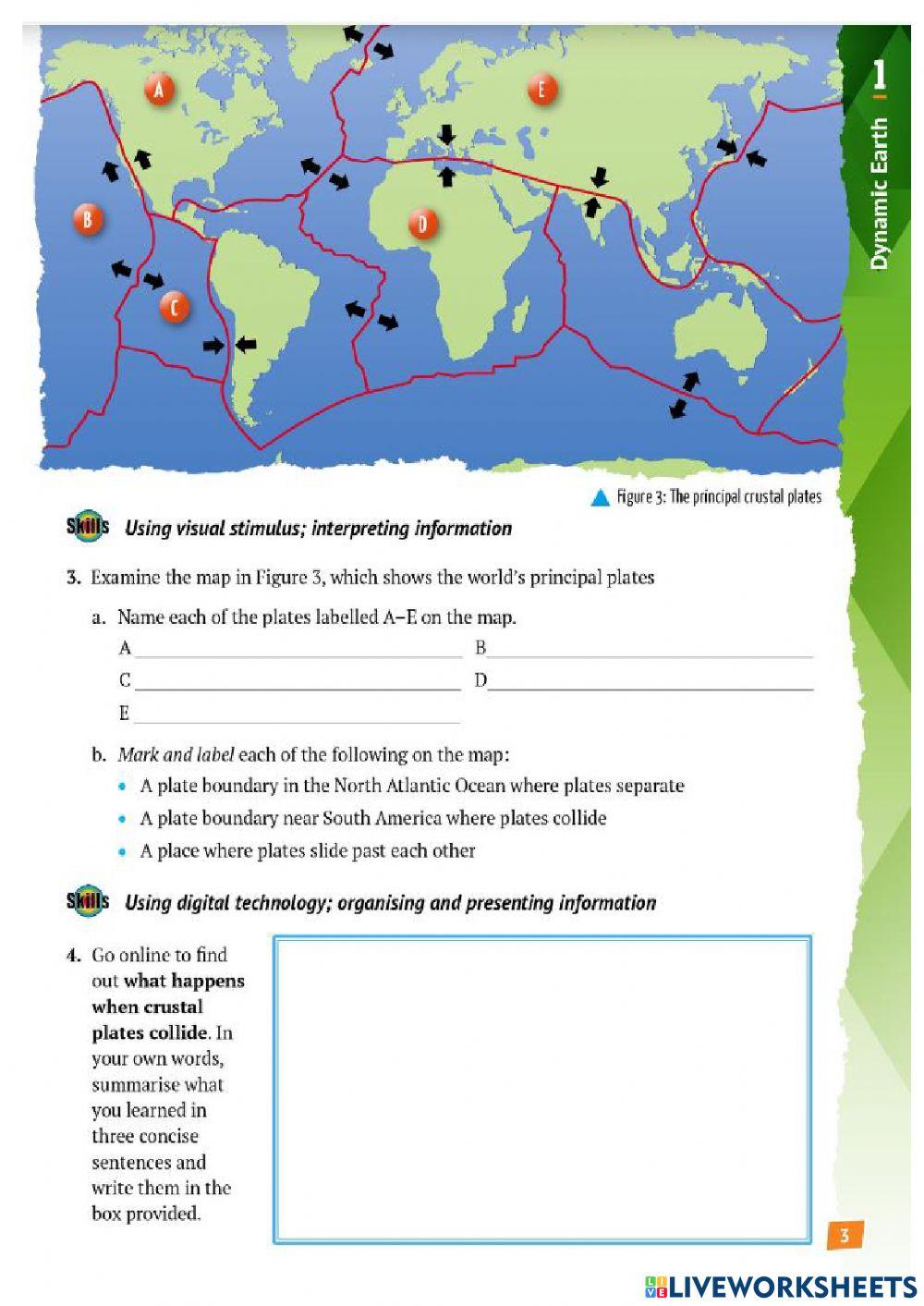 Plate Tectonics Worksheets Printable