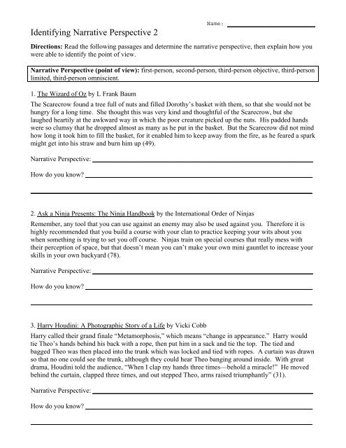 Point of View Worksheet: Mastering Narrative Perspectives Easily