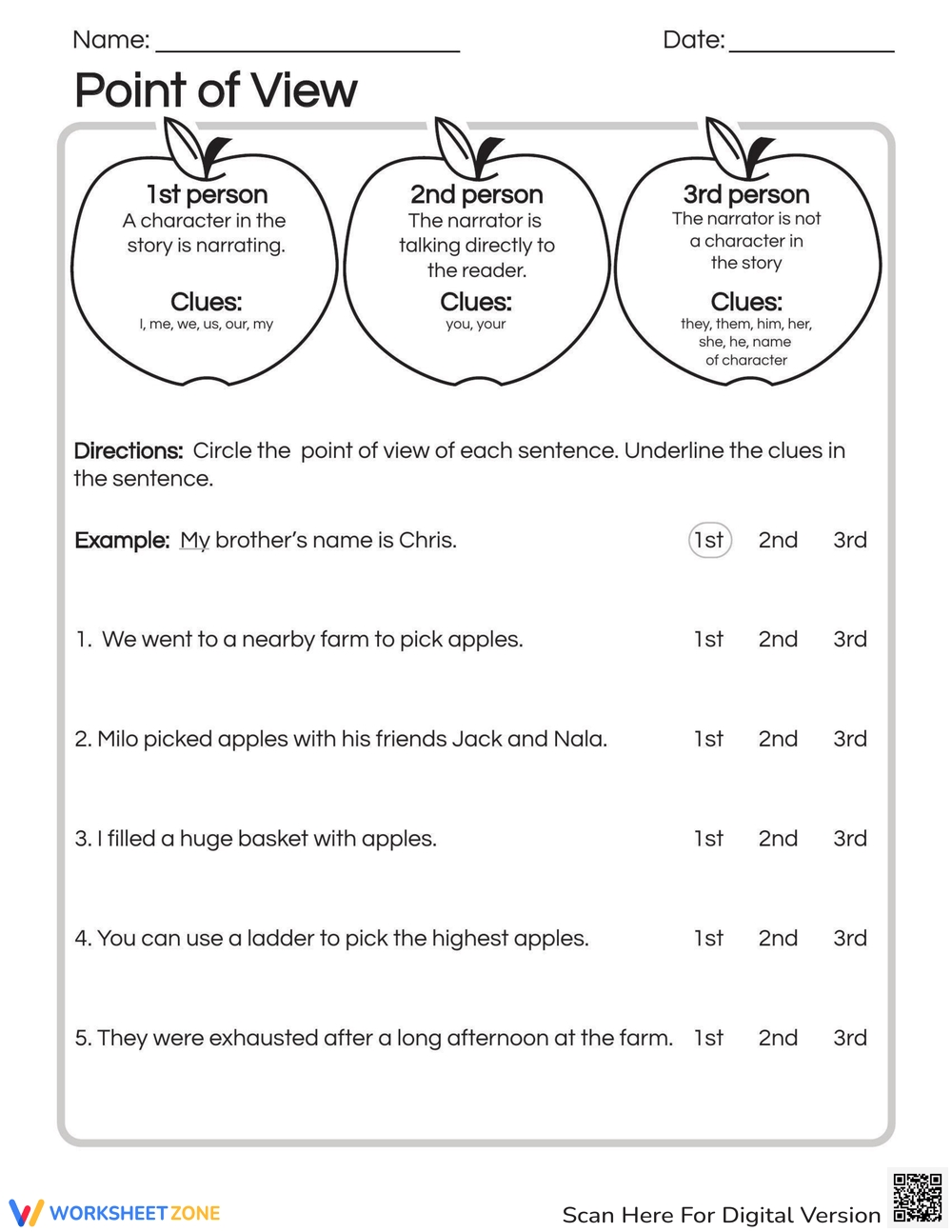 5th Grade Point of View Worksheets for Engaging Learning