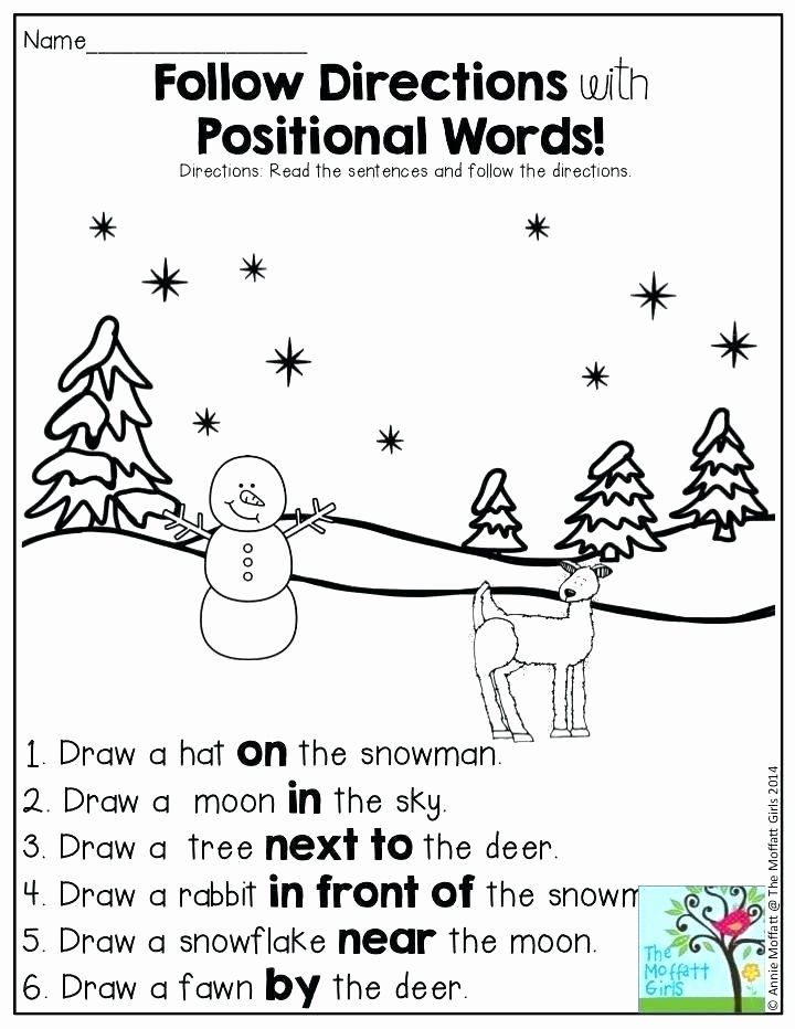 Kindergarten Positional Words Worksheets for Fun Learning