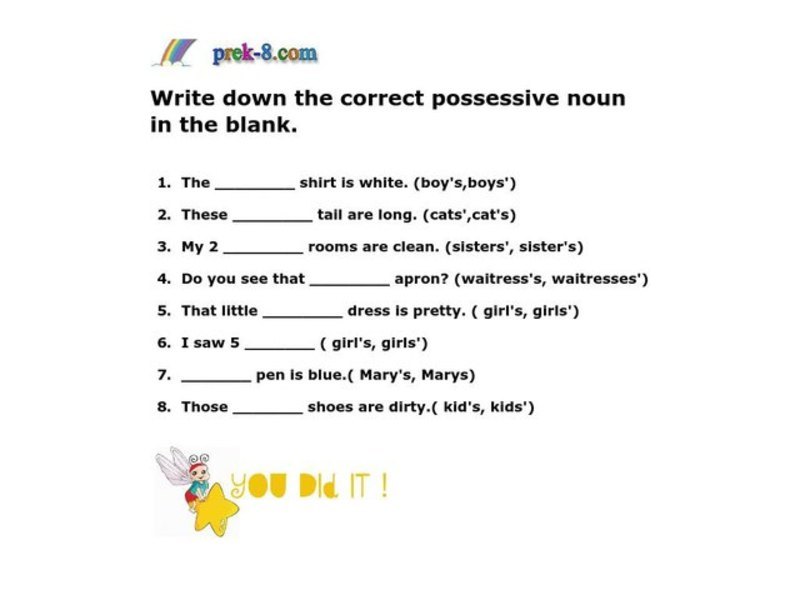 Possessive Nouns Worksheet for Effective Grammar Practice