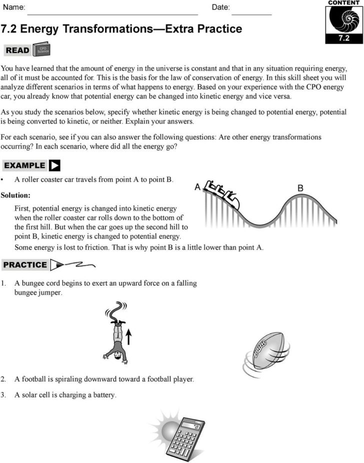 Mastering Energy: Potential and Kinetic Energy Worksheet