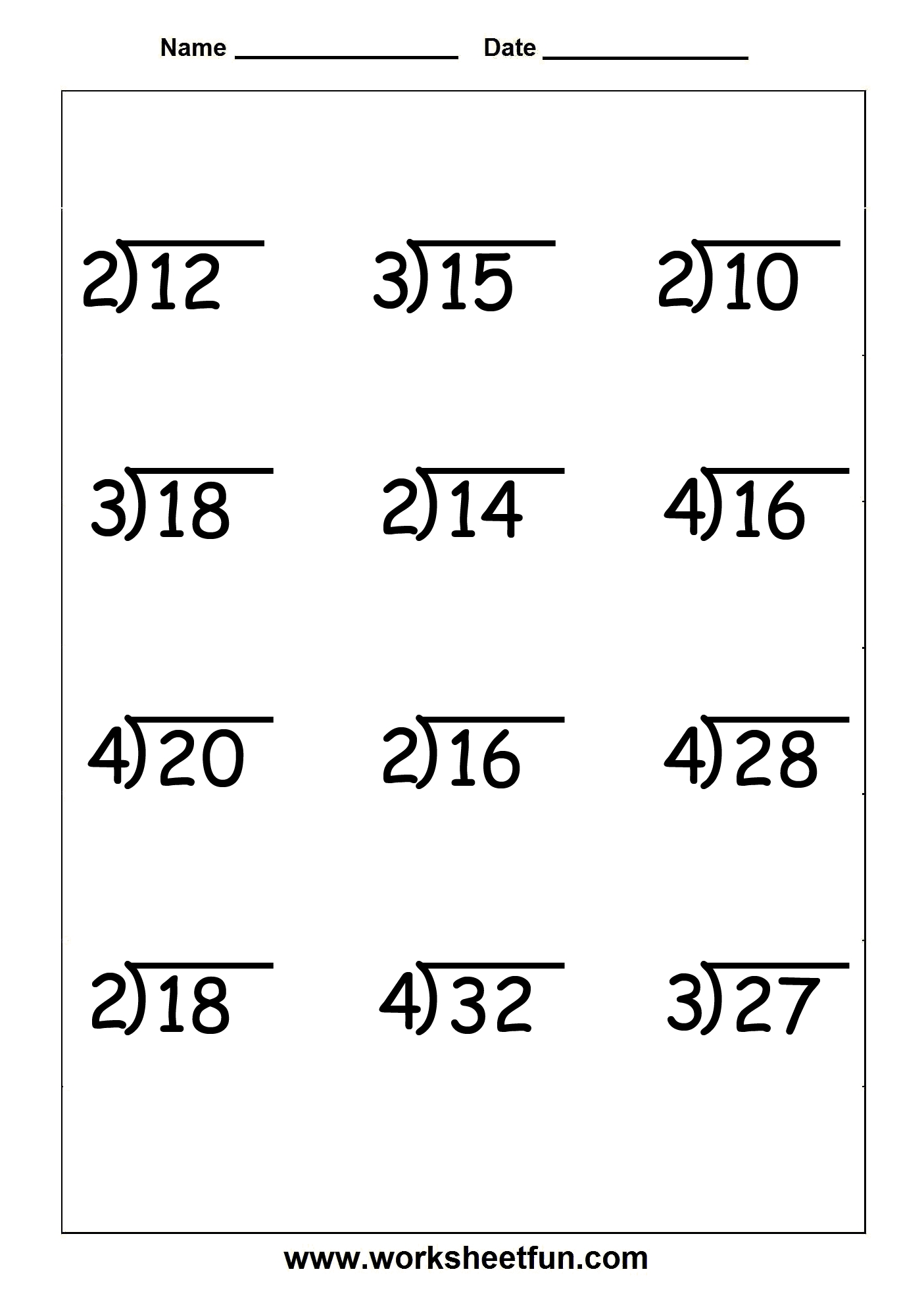 Practice Division Worksheets