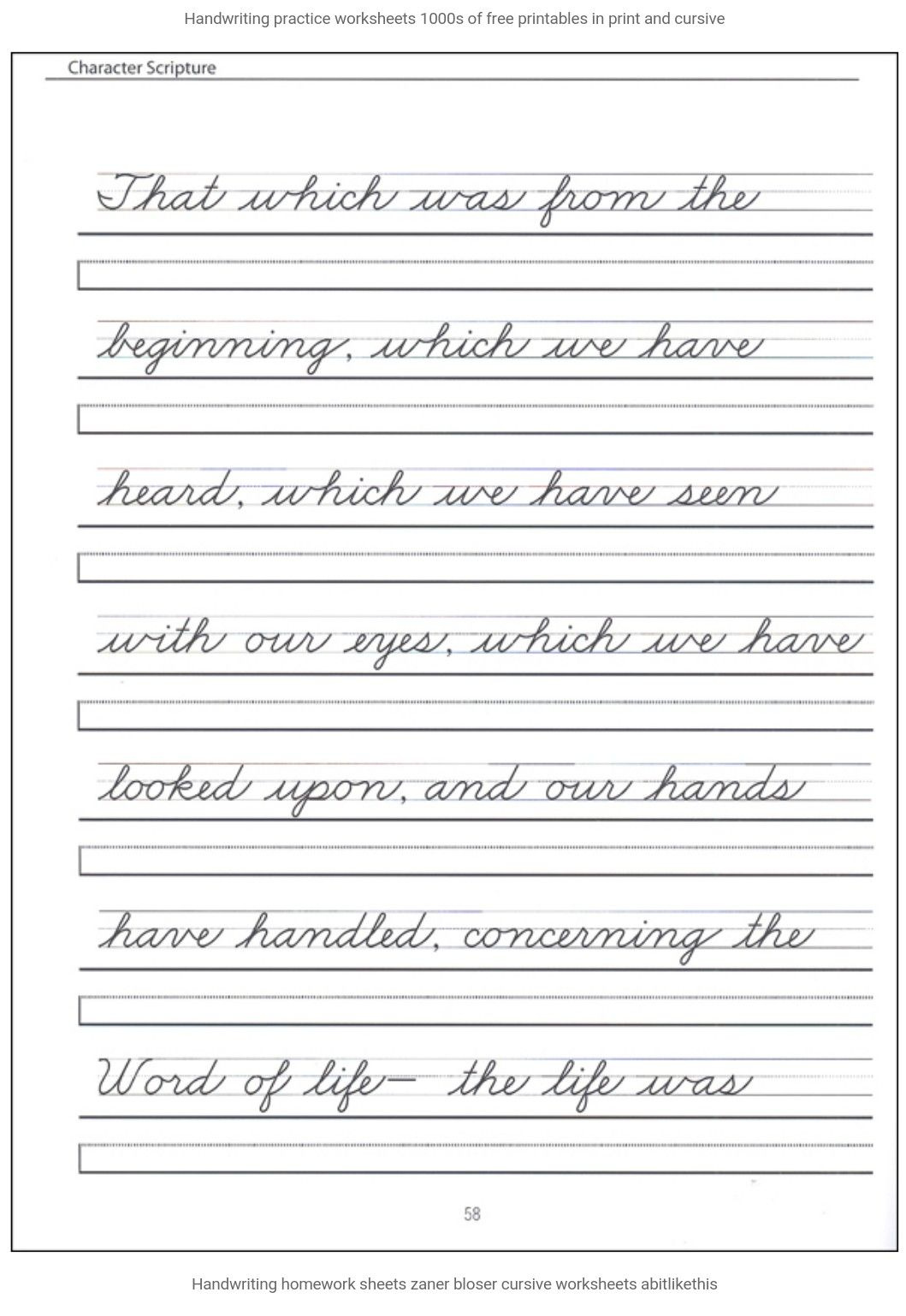 Improve Handwriting with Cursive Writing Worksheets