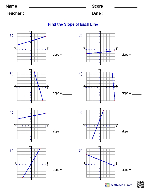 Pre Algebra Worksheets Linear Functions Worksheets