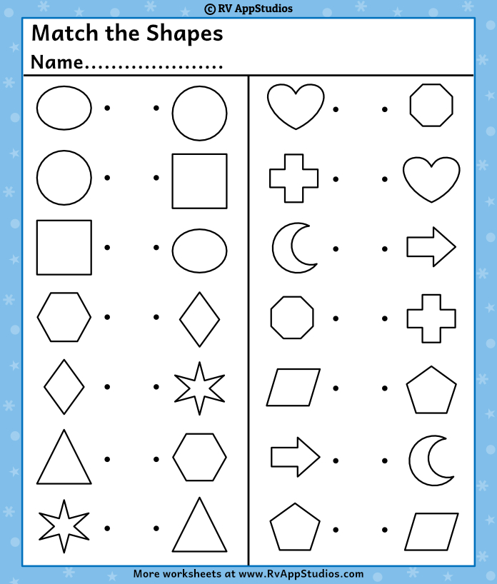 Pre K Shapes Worksheets for Fun Learning