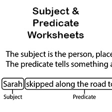 Predicate Subject Worksheet Made Easy