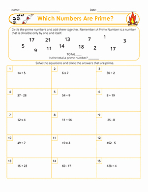 Prime and Composite Numbers Worksheets for Students