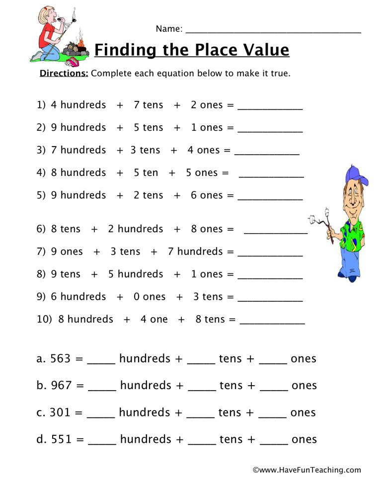 Printable 3Rd Grade Place Value Worksheets Worksheetsgo