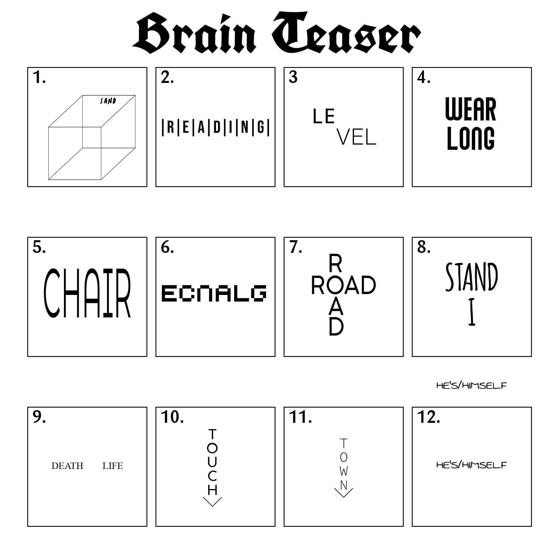 Printable Brain Teaser Worksheets Adults Printable Word Games Brain