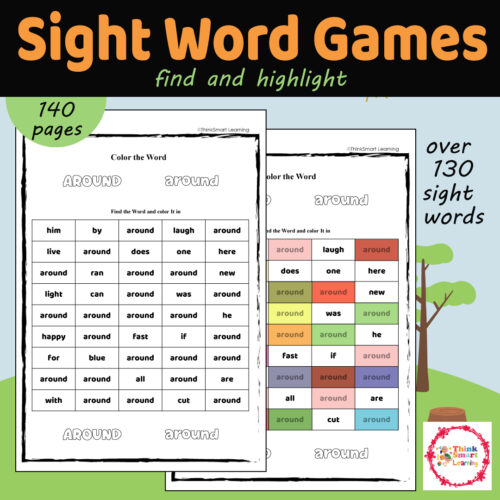 Printable Kindergarten Sight Words Worksheets Find Highlight Made