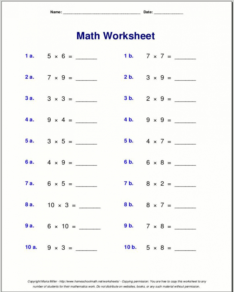 4th Grade Math Worksheets for Free Instant Download Today