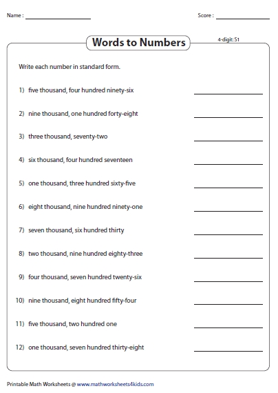 Printable Number Words Worksheets Numeracy Writing Numbers 3