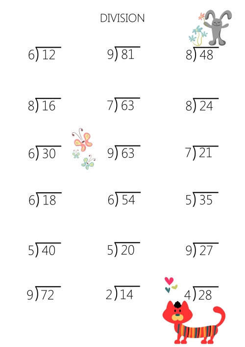 Printable Simple Division Worksheet 4 For 3Rd Graders Worksheets Library