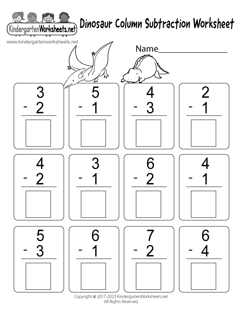 Free Printable Subtraction Worksheets for Kids