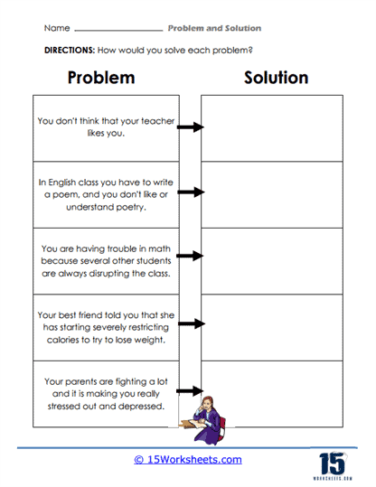 Problem And Solution Worksheets Pdf