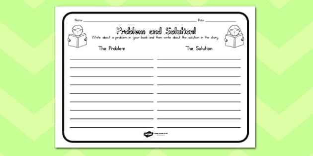 5 Problem and Solution Worksheet Templates