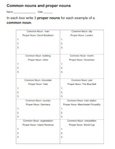 Proper Noun 11 Examples Format How To Identify Pdf