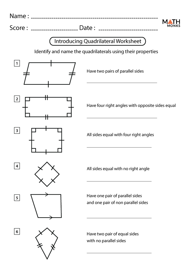 Properties Of Quadrilateral Worksheet Zip Worksheet