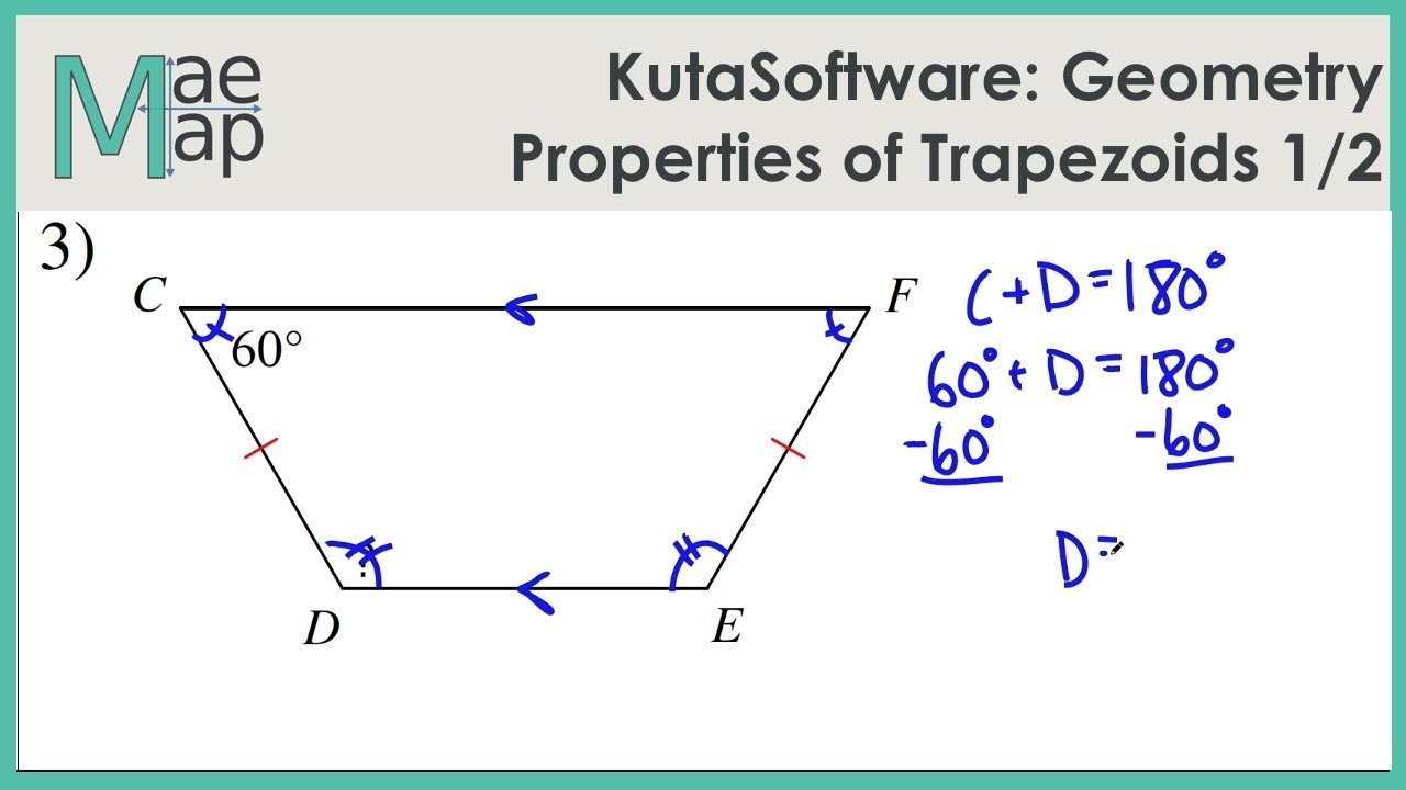 Properties Of Trapezoids Worksheet