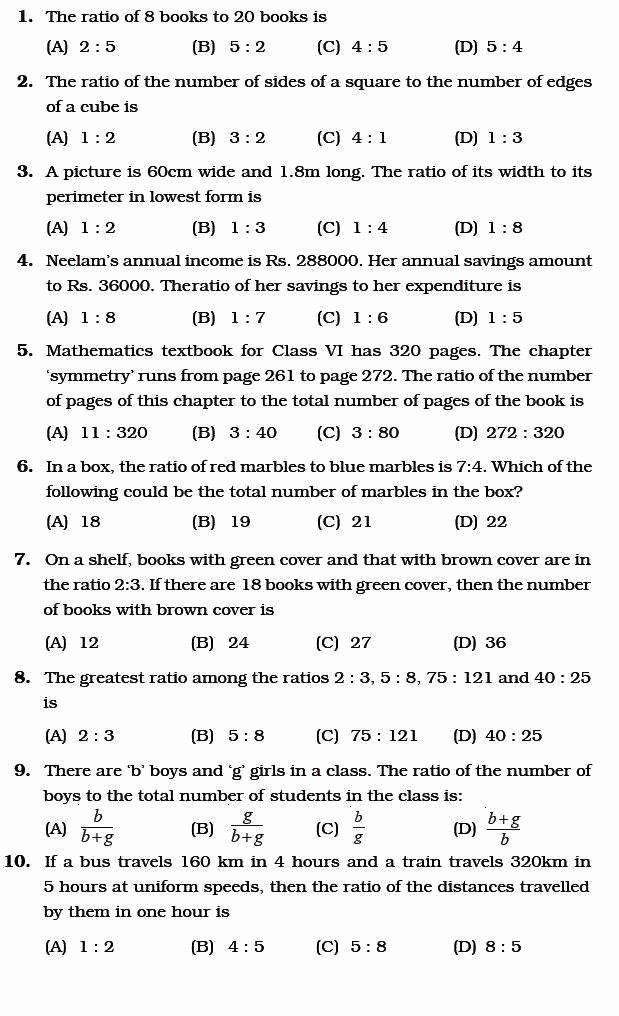 Proportion Worksheets Pdf With Answers