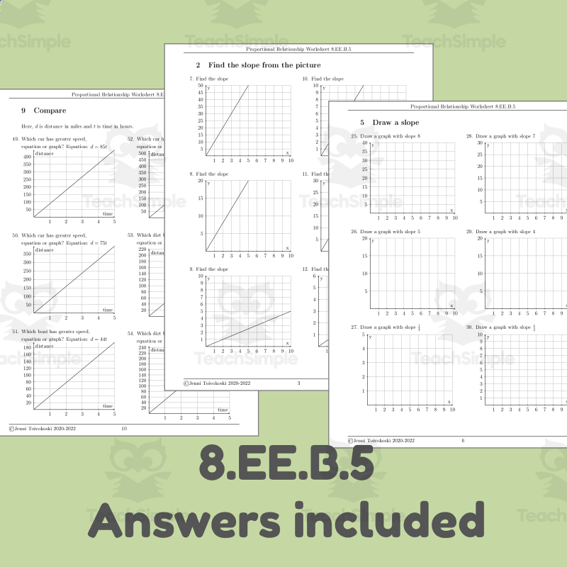 Proportional Graphs Worksheet for Math Mastery