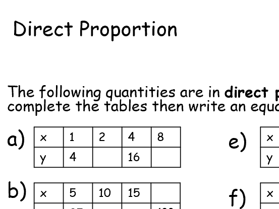 Proportional Relationship Worksheet for Math Students