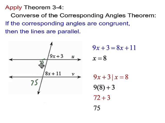 Prove Lines Are Parallel Worksheet